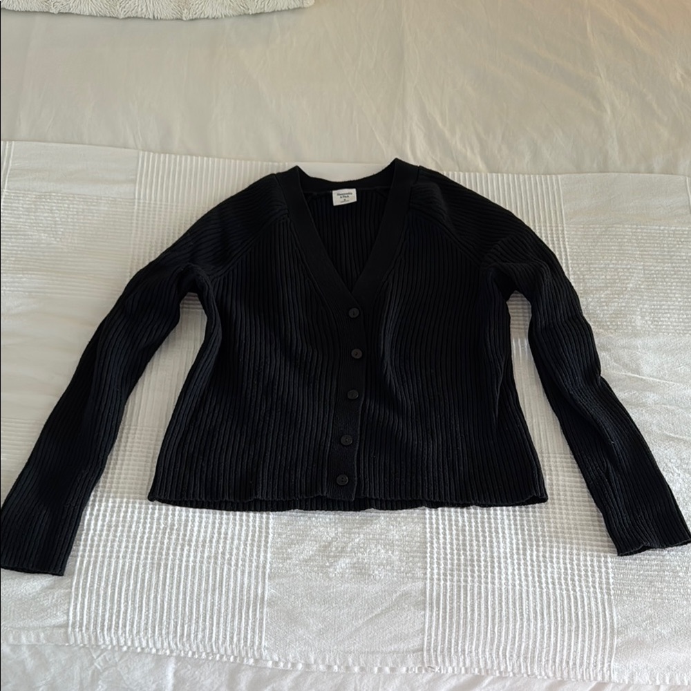 Abercrombie Ribbed Button-Up Sweater